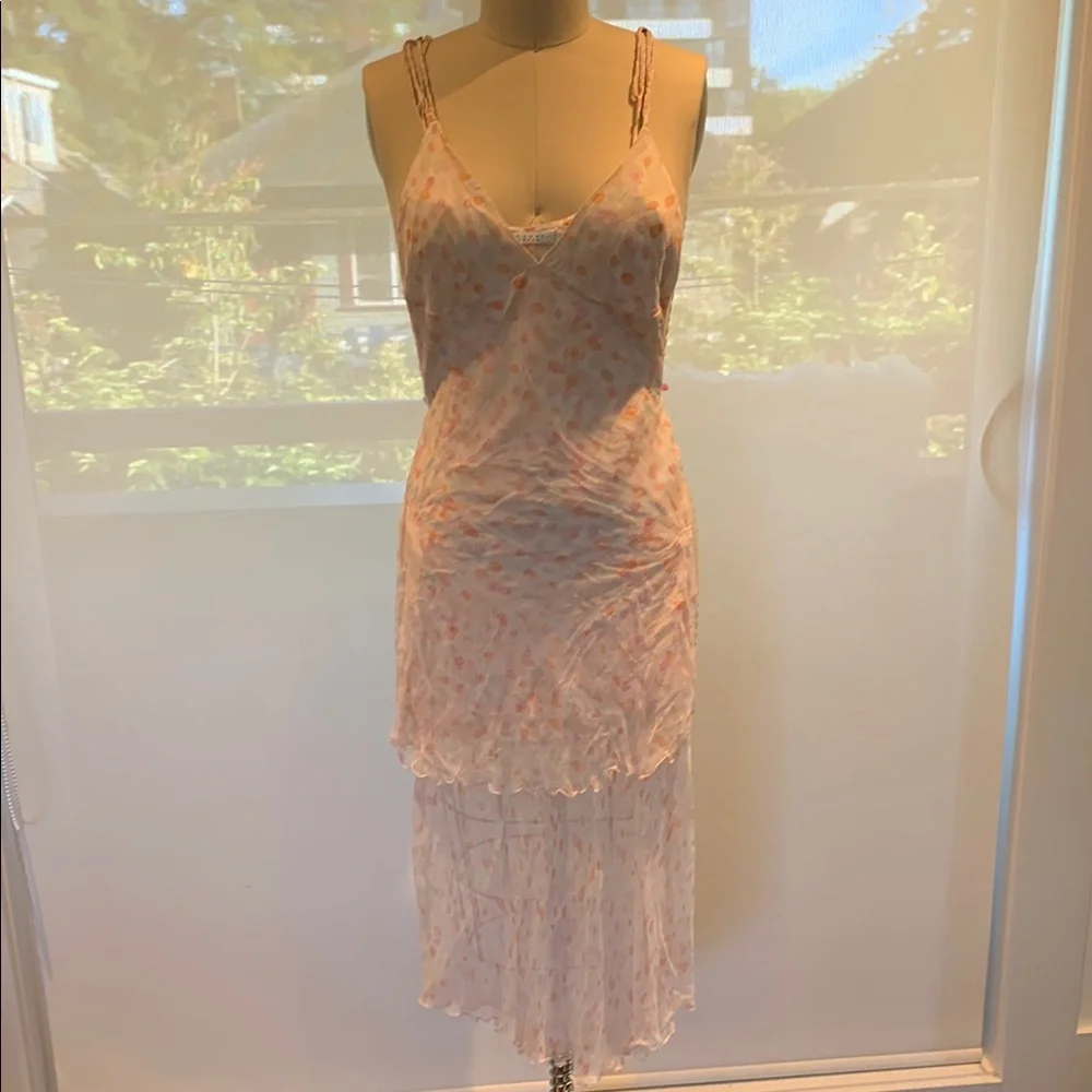 Nougat London 100% Silk Watercolour Dots Patterned Dress - Picture 1 of 16